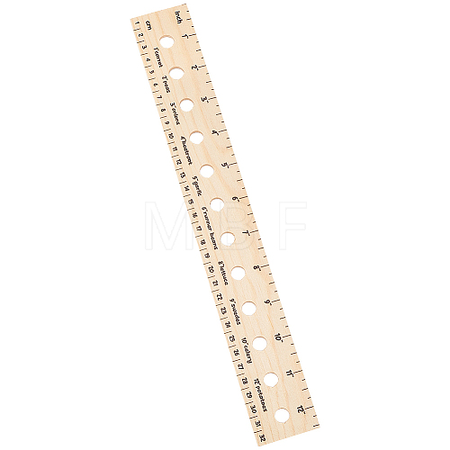 Pine Wood Plant Seed Spacing and Interval Rulers AJEW-WH0083-101A-1