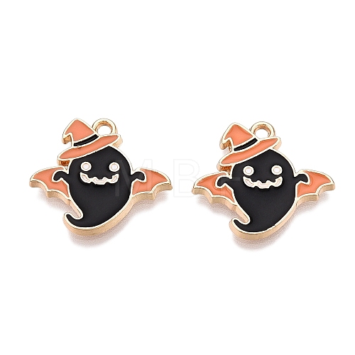 Halloween Theme Rack Plating Alloy Enamel Pendants ENAM-N056-359B-1