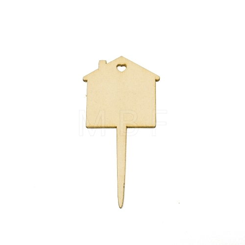 House-shaped Wooden Plant Inserting Labels FIND-TAC0003-15-1