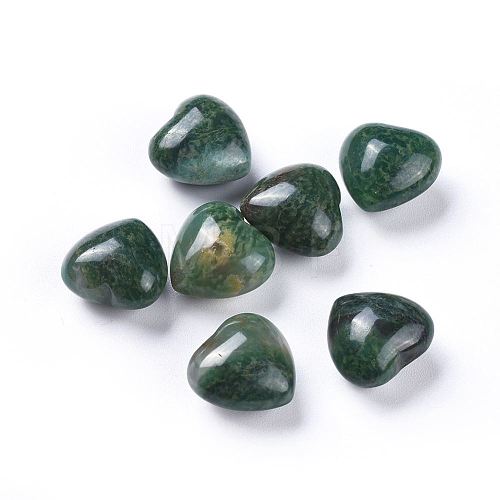 Natural African Jade Heart Love Stone G-K290-06-1