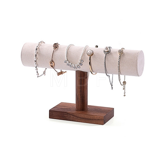 1-Tier Wood Bracelet Organizer Display Racks ODIS-B002-01B-01-1