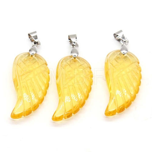 Natural Citrine Pendants WI-PW0001-085K-1