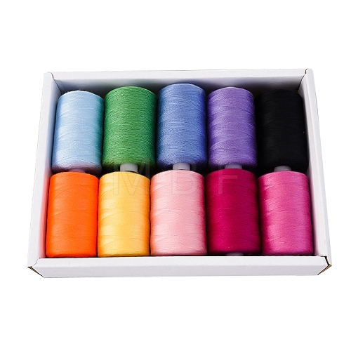 10 Colors Polyester Sewing Thread PW-WG34EA6-01-1