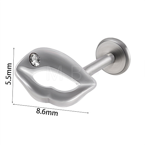 304 Stainless Steel Threadless Labret Stud WG47083-18-1