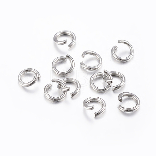 304 Stainless Steel Open Jump Rings X-STAS-H437-6x1mm-1